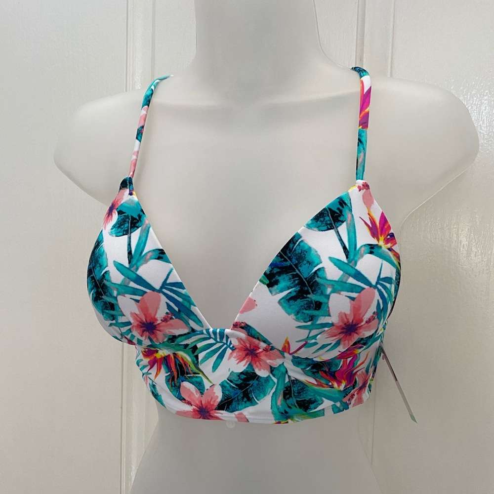 SO Paradise Floral Bikini Top Junior's S